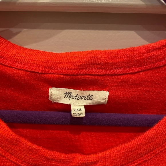 Madewell Audio Knot-Front Tank Top color rip persimmon size xxs - Picture 5 of 5